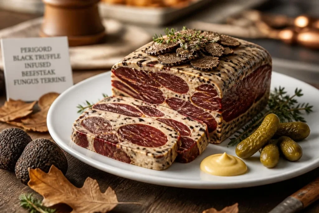 Perigord Black Truffle Infused Beefsteak Fungus Terrine