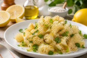Poached Cauliflower Mushroom Lemon Salad Poached Cauliflower Mushroom Lemon Salad