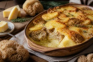 Potato Gratin with Cauliflower Mushroom