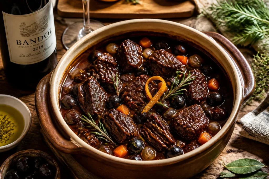 Provencal Beefsteak Fungus Daube with Olives