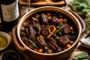 Provencal Beefsteak Fungus Daube with Olives