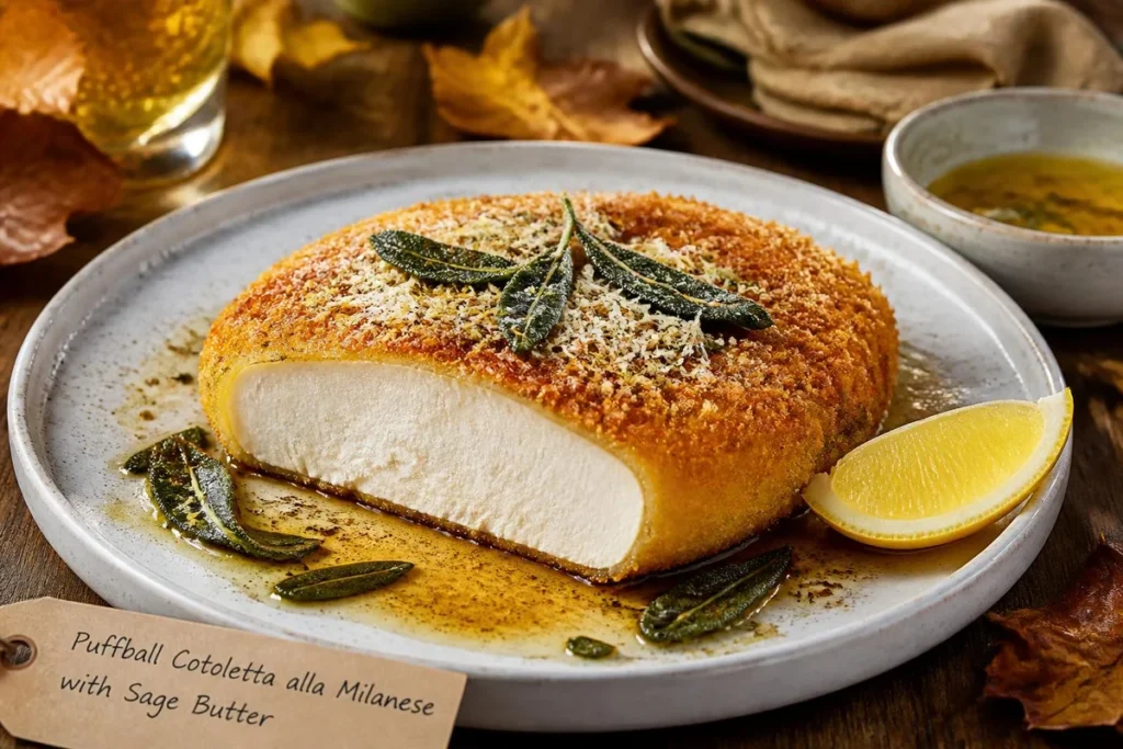 Puffball "Cotoletta alla Milanese" with Sage Butter