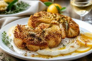 Roasted Cauliflower Mushroom with Ricotta