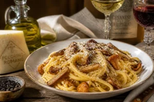 Roman Oyster Mushroom Carbonara