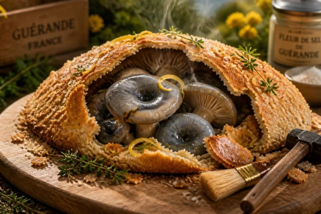 Salt-Baked Charcoal Burner with Thyme