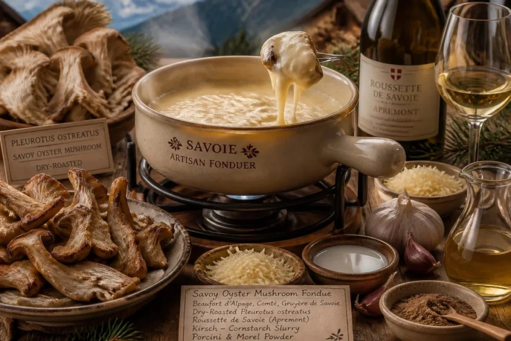 Savoy Oyster Mushroom Fondue