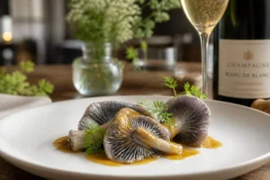 Sous-Vide Charcoal Burner Champagne Reduction