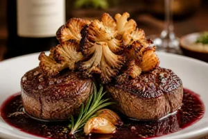 Steak with Sautéed Cauliflower Mushroom
