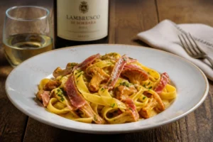 Tagliatelle with Hedgehog and Prosciutto