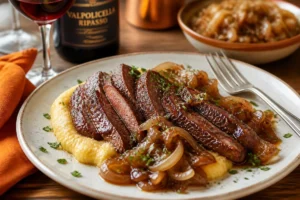 Venetian Beefsteak Fungus Liver-Style with Onions