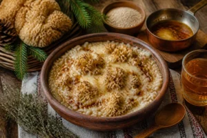 Village-Style Cauliflower Mushroom Porridge