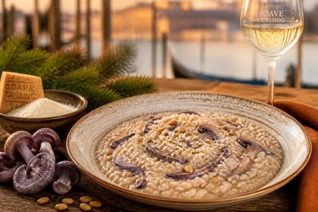 Wood Blewit and Pine Nut Risotto