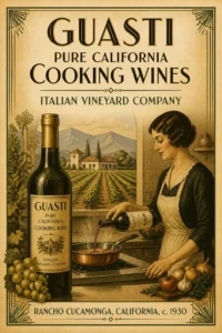Guasti Pure California Cooking Wines (c. 1930) By Italian Vineyard Company