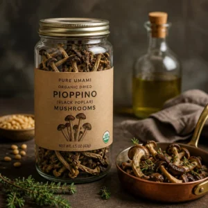 Organic Dried Agrocybe Pioppino Black Poplar Mushroom
