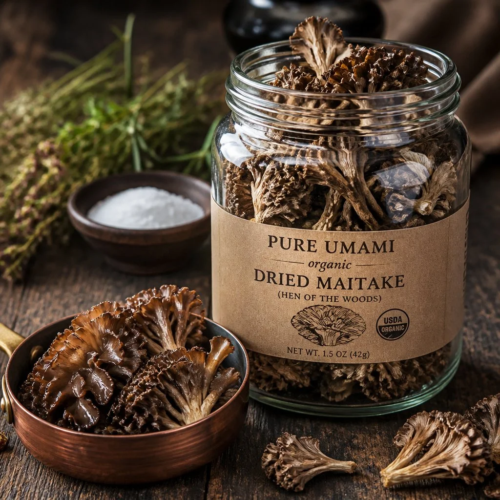 Organic Maitake Mushroom, dried - 100g (Hen of the Woods, Grifola frondosa)
