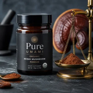 Organic Reishi powder, Ganoderma lucidum Mushroom Powder, All-Natural Reishi Powder, Organic Cultivated Edible Mushroom