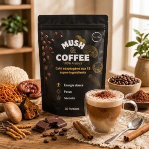 PureVibes Mush Coffee™ – Instant Mushroom Coffee | Reishi, Lion’s Mane & Cordyceps | Natural Energy, Focus, Well-being