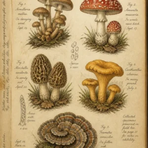 Sketchbook of drawings of fungi (1902) By Henrietta Page