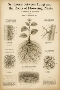 Symbiosis between Fungi and the Roots of Flowering Plants (1885) By Alfred W. Bennett