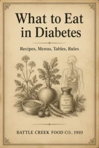 What to Eat in Diabetes: Recipes, Menus, Tables, Rules (1910)